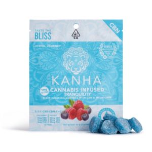 KANHA | Blue Raspberry – Tranquility 1:1:1 CBD|CBN Gummies