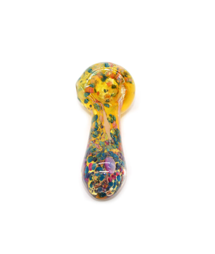 Heady Pipe, Hand blown pipe, inside out glass, color change glass, fritted glass pipe