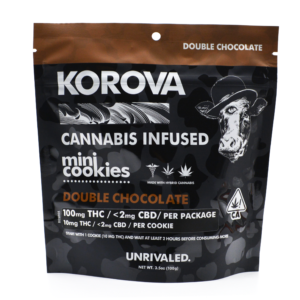 KOROVA | Mini Double Chocolate Cookies – 100mg
