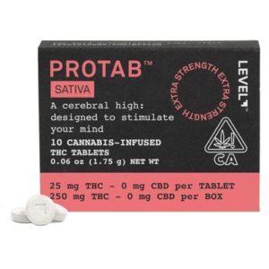 LEVEL | SATIVA ProTab – (25mg THC Each, 250mg THC Total)