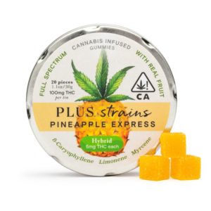 PLUS | Strains Pineapple Express Gummies – 100mg