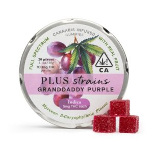 PLUS | Strains Granddaddy Purple Gummies – 100mg