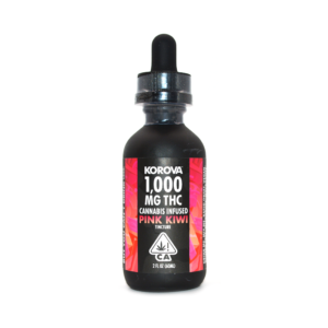 KOROVA | Black Bottle Tincture Pink Kiwi – 1000mg THC