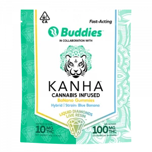 KANHA X BUDDIES | BaNANO ‘Blue Banana’ – Live Resin Gummies – 100mg