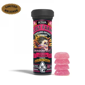 KIVA | Lost Farm Dragonfruit ‘Grape Pie Cookies’ Gummies – 100mg