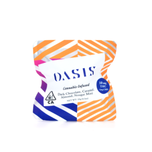 OASIS | Dark Chocolate Caramel Almond Nougat Mini Bar – 10mg
