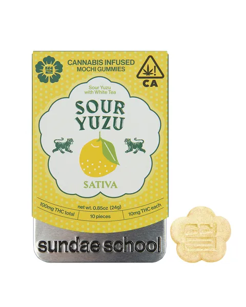 SUNDAE SCHOOL | Sour Yuzu Mochi Gummies – 100mg